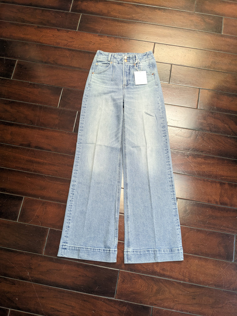 Lana Double-Button High-Rise Wide Leg Terrace