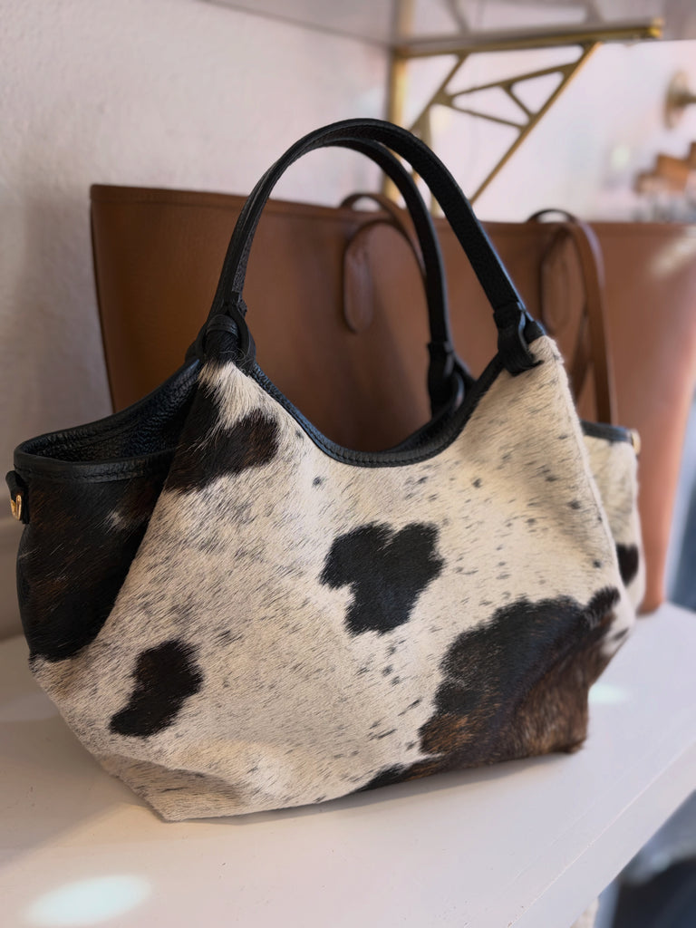 Top Handle Cowhide Purse