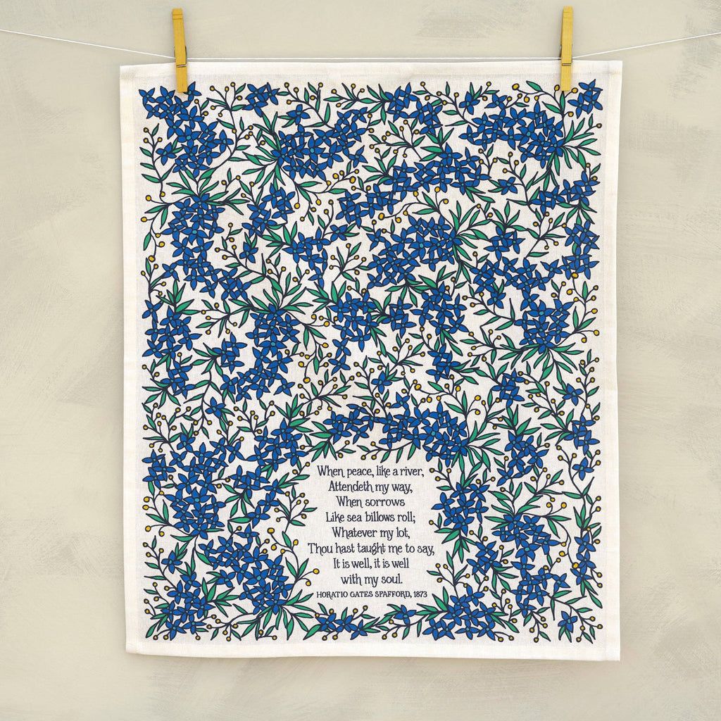 It Is Well Hymn Tea Towel Full Color