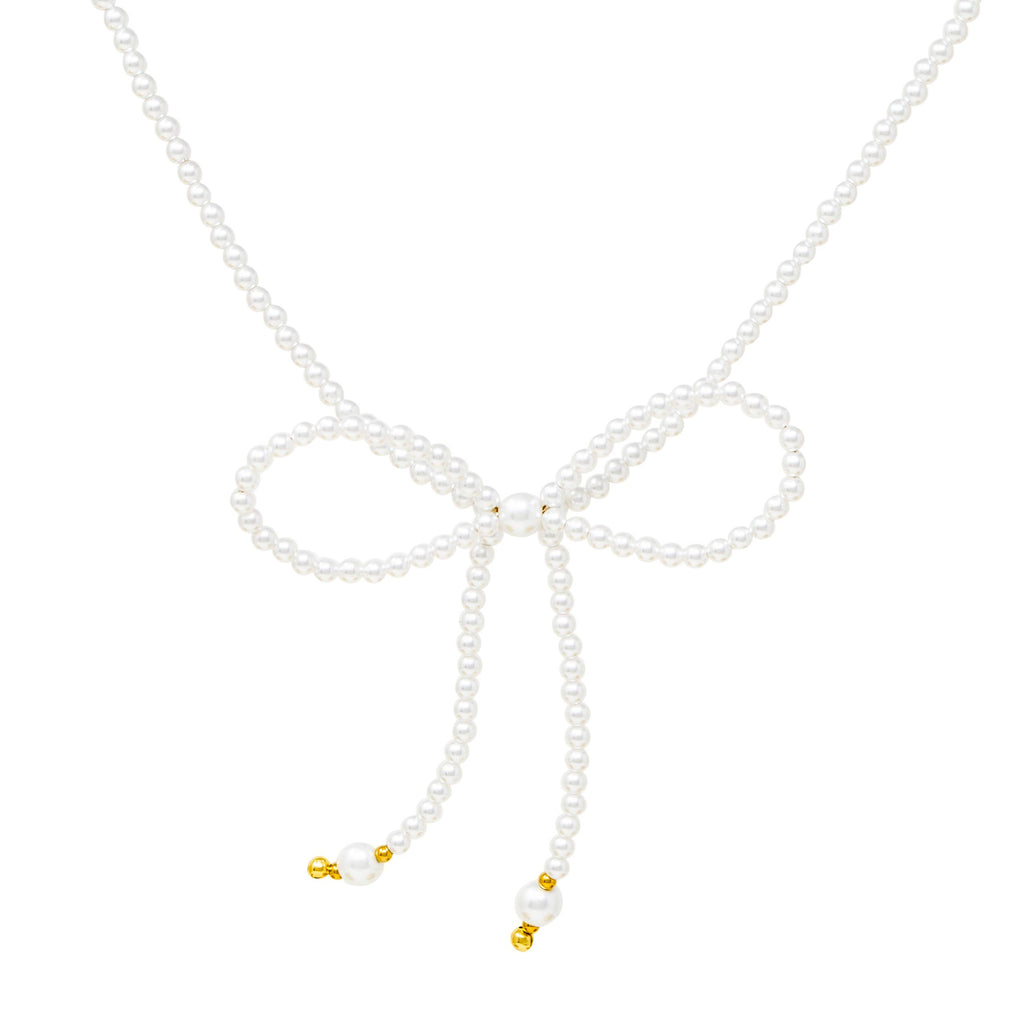 Pearl Bow Necklace