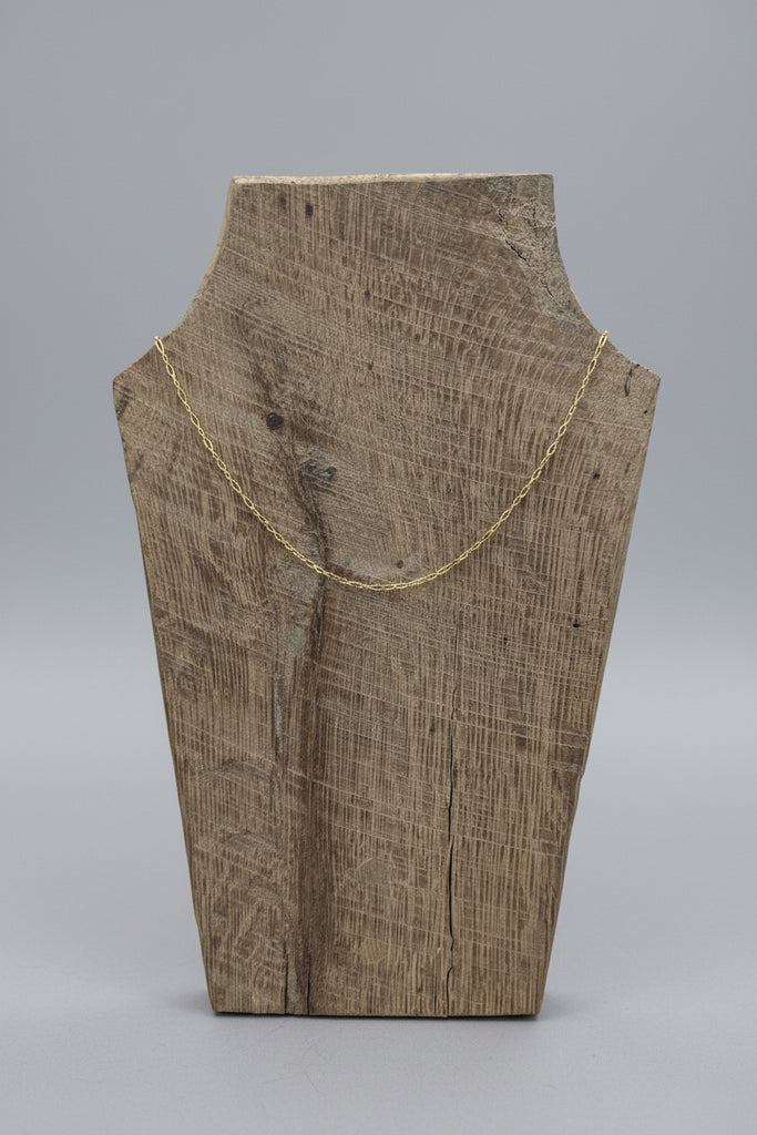 18K Gold Paperclip Necklace
