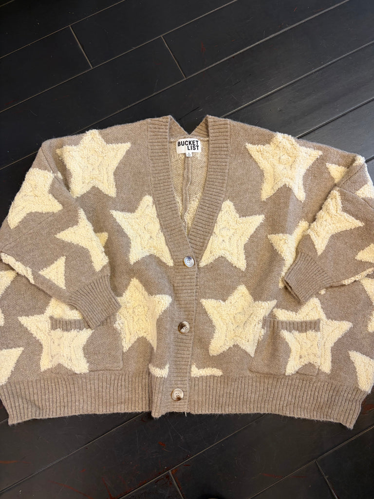 Oversized Star Cardigan