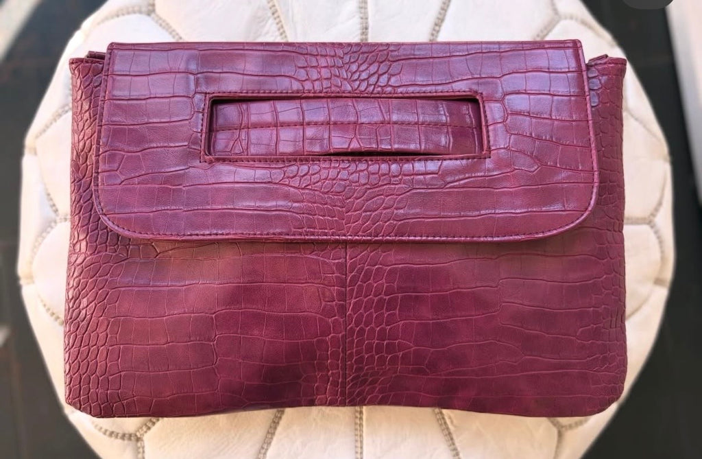 Faux Alligator Clutch