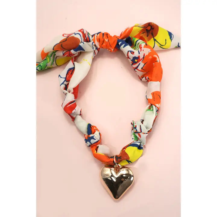 Handmade Scarf Charm Necklace