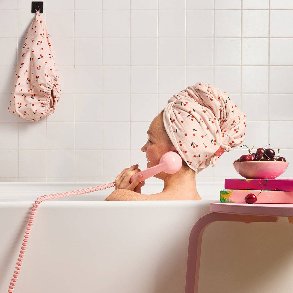 XL Hair Towel Wrap Cherry Print