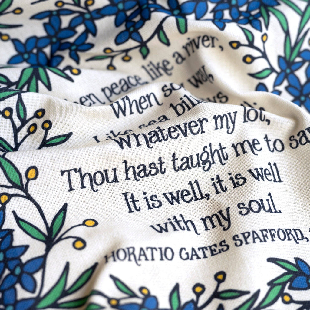 It Is Well Hymn Tea Towel Full Color