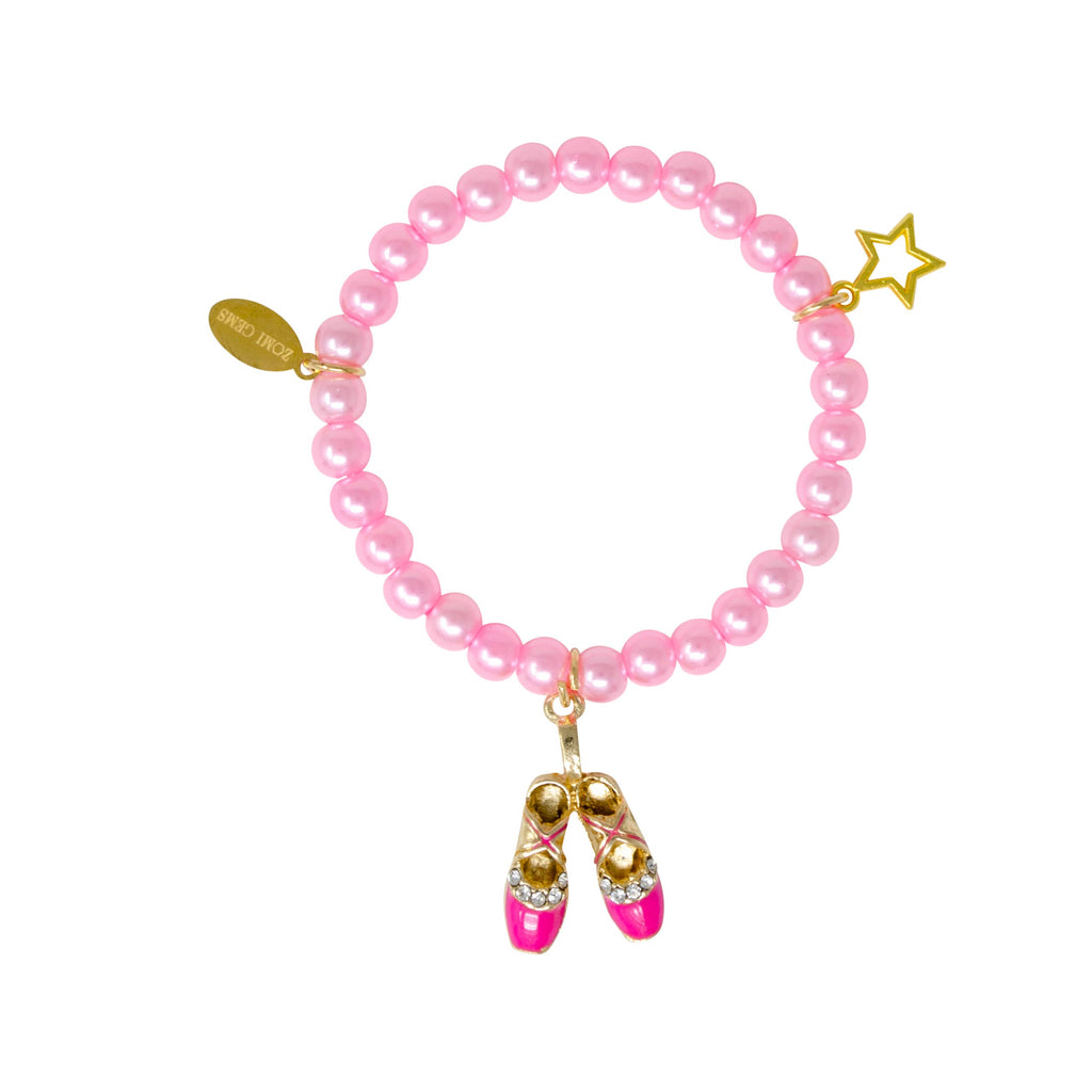 Pink & Purple Ballet Bead Bracelet Tower
