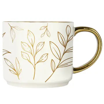 Gold Handle Coffee Mugs
