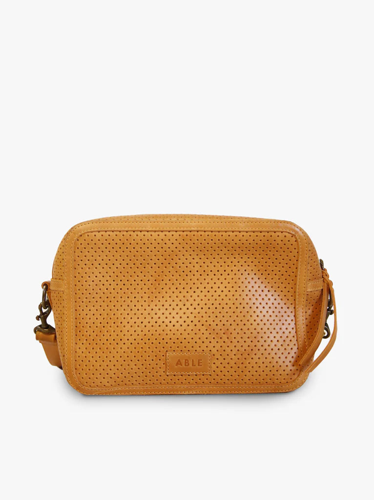 ABLE Medium Perforated Zipper Crossbody