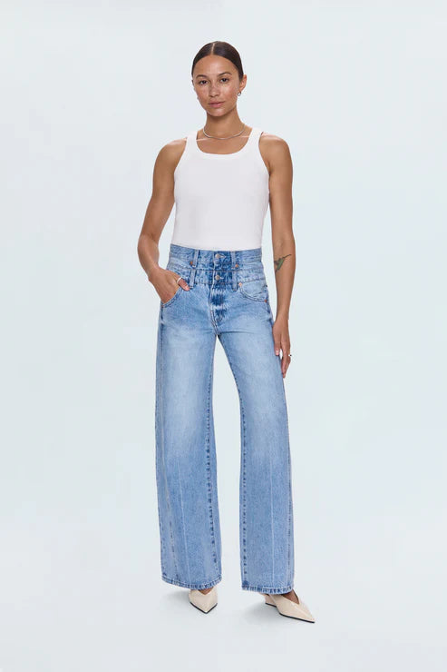 Caleb High-Rise Stacked Waist Jeans