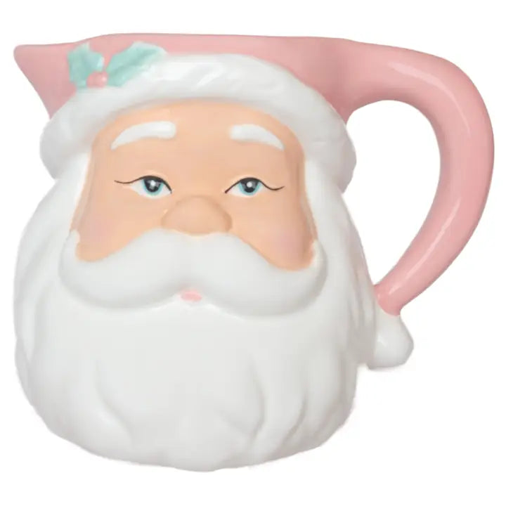 Pink Santa Ceramic Pitcher