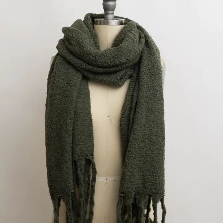Knit Scarf with Tassels