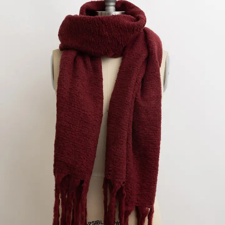 Knit Scarf with Tassels