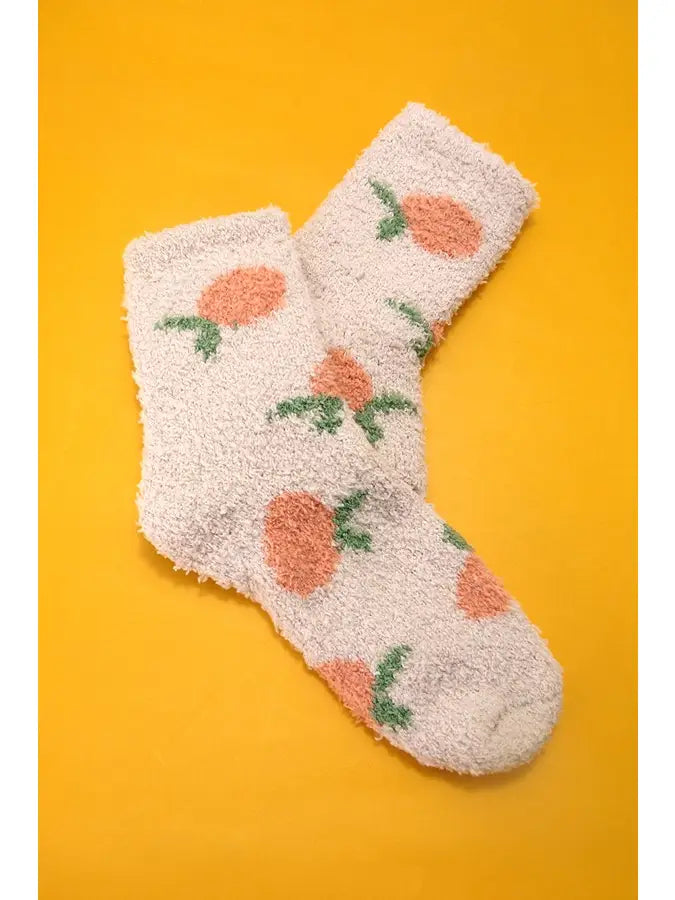 Fuzzy Fruit Socks