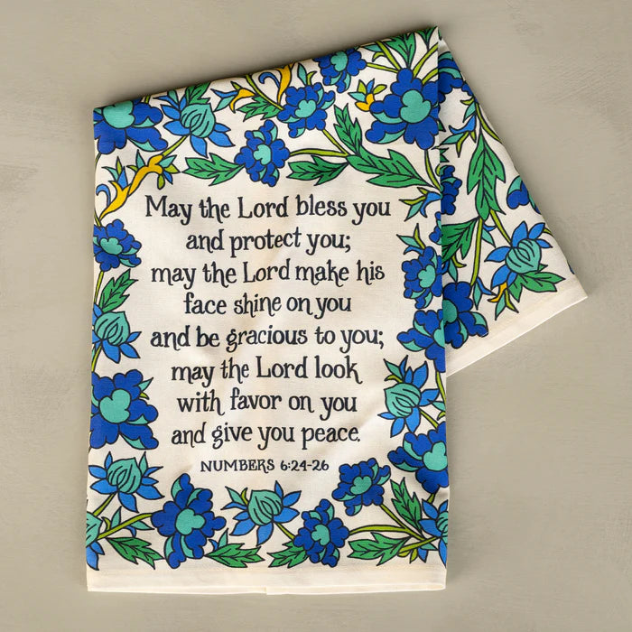The Blessing Scripture Tea Towel Full Color