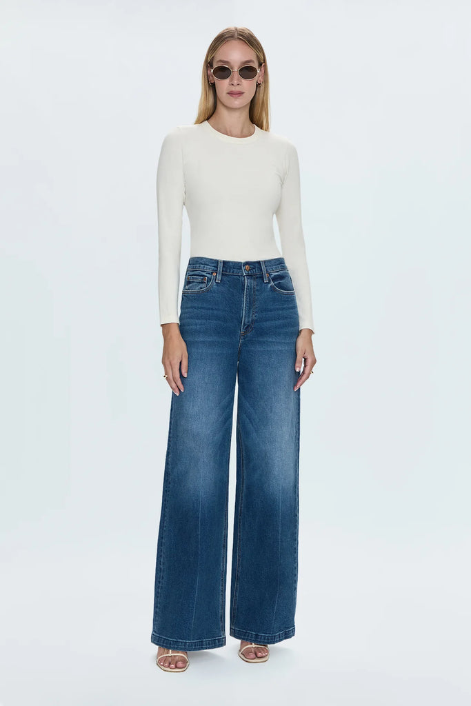 Lana High Rise Ultra Wide Leg Jeans Cider