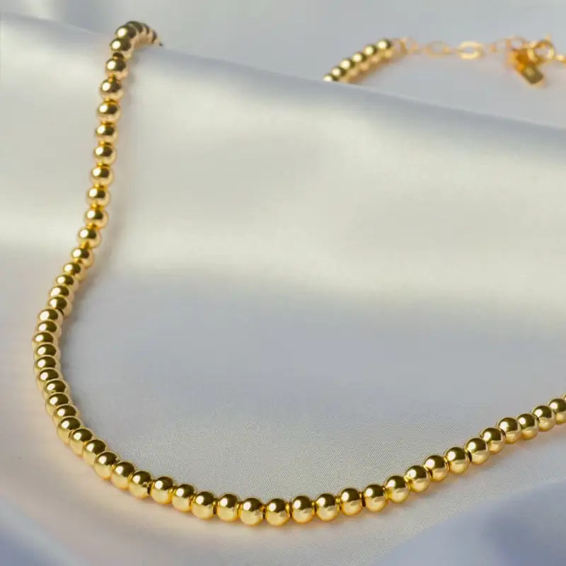 Aurora Gold Beaded Necklace 18K Gold