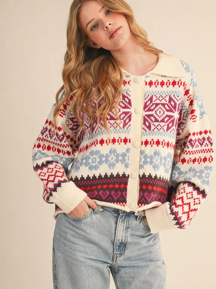Fair Isle Cardigan Sweater