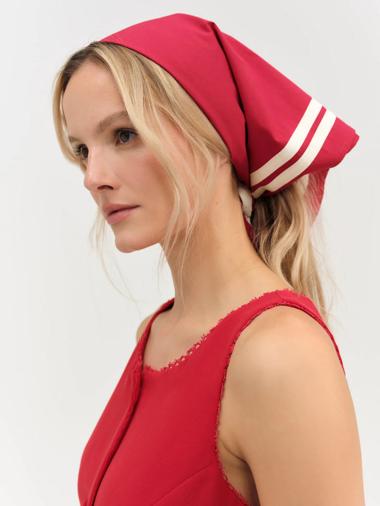 Helena Poplin Striped Headscarf