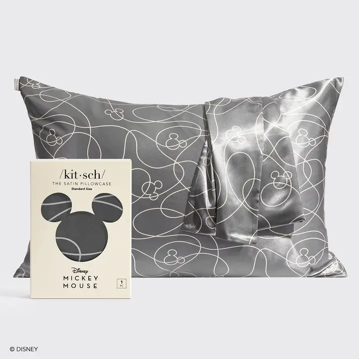 Kitsch & Mickey and Minnie Satin Pillowcase