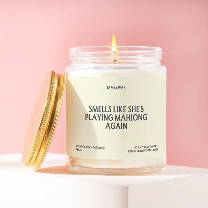 She's Playing Mahjong Again Candle