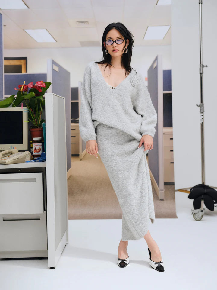 Eisley Midi Skirt Gray