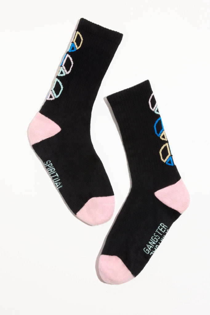 Peace Emblem Crew Sock