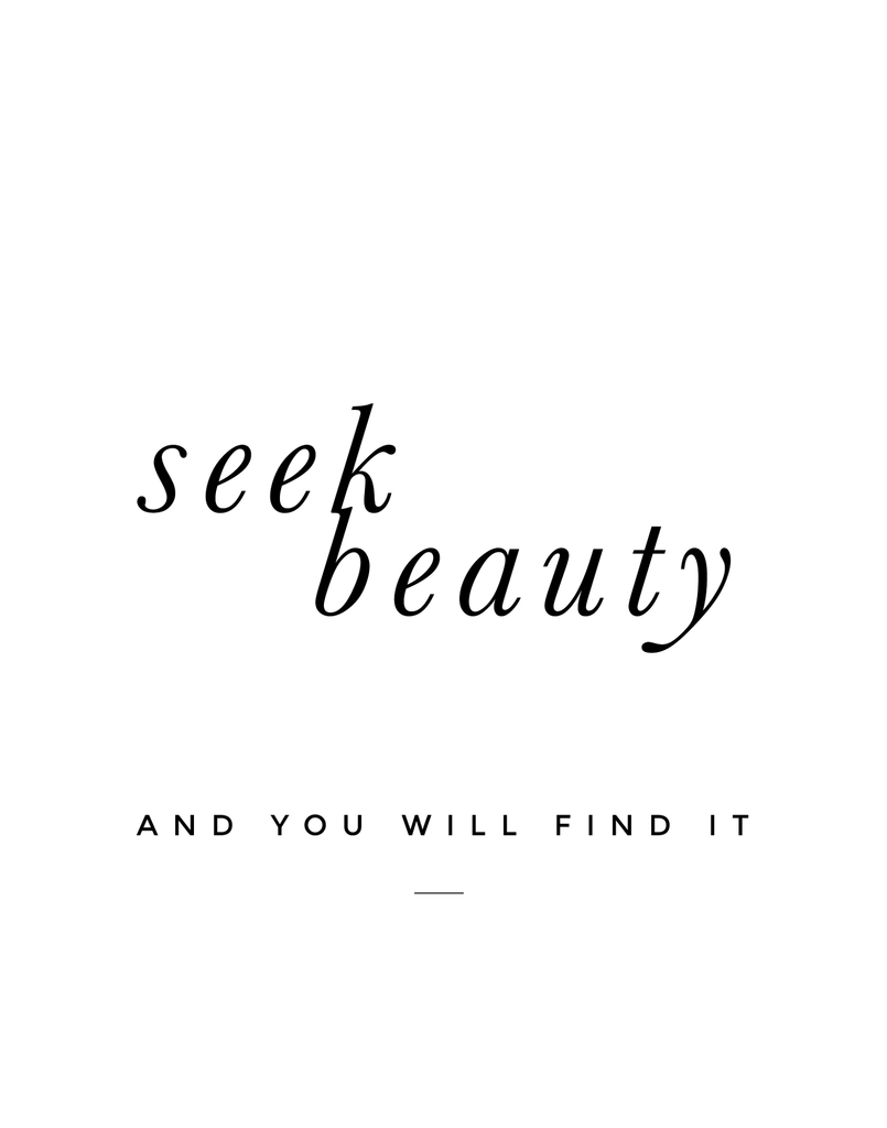 Seek Beauty Large Print