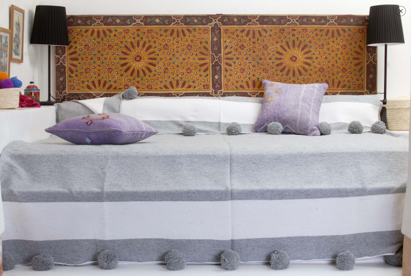 Berber Wares Akila Cotton Pom Blanket