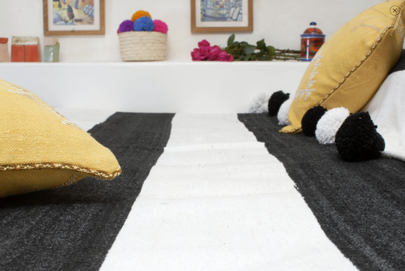 Berber Wares Aisha Cotton Pom Pom Blanket