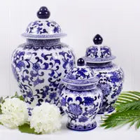 Blue Chinoiserie Ginger Jar
