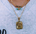 Golden Pendant Initial Necklace