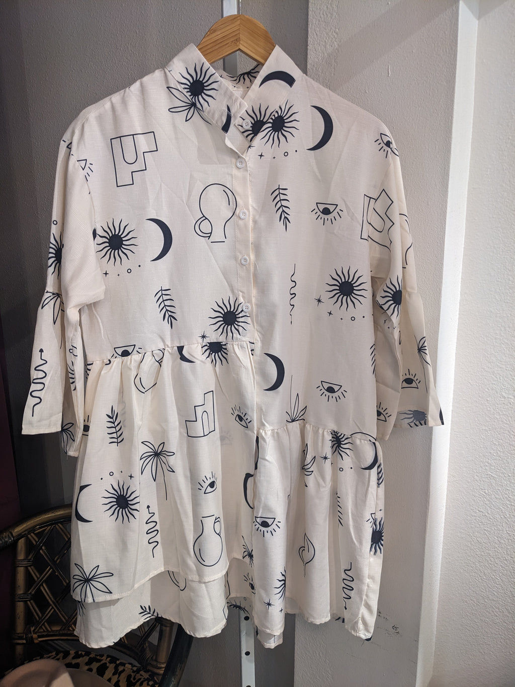 Black and White Babydoll Dress