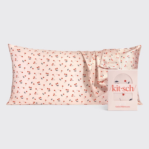 Satin Pillowcase King Cherry Print