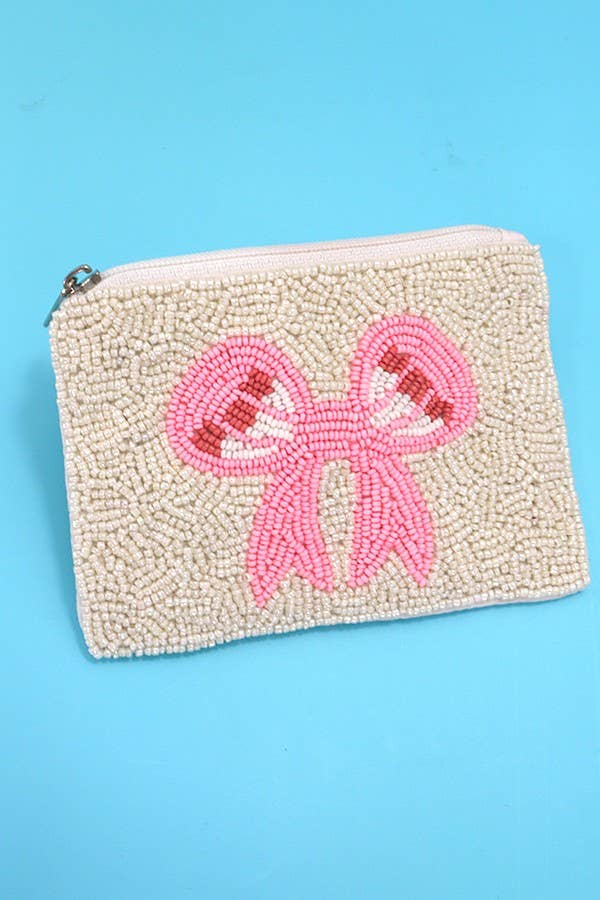 Seed Bead Ribbon Pouch