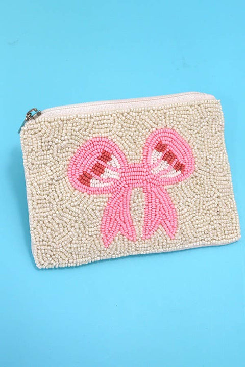 Seed Bead Ribbon Pouch