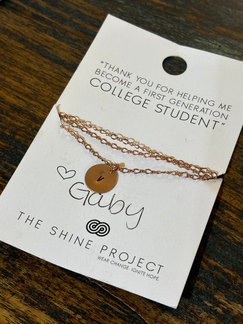 The Shine Project My Thread Necklace - Rose Gold