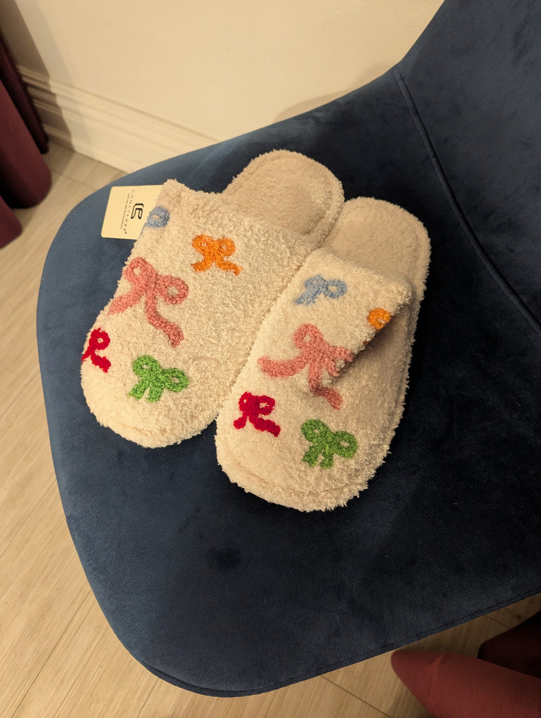 Ribbon Cozy Slippers