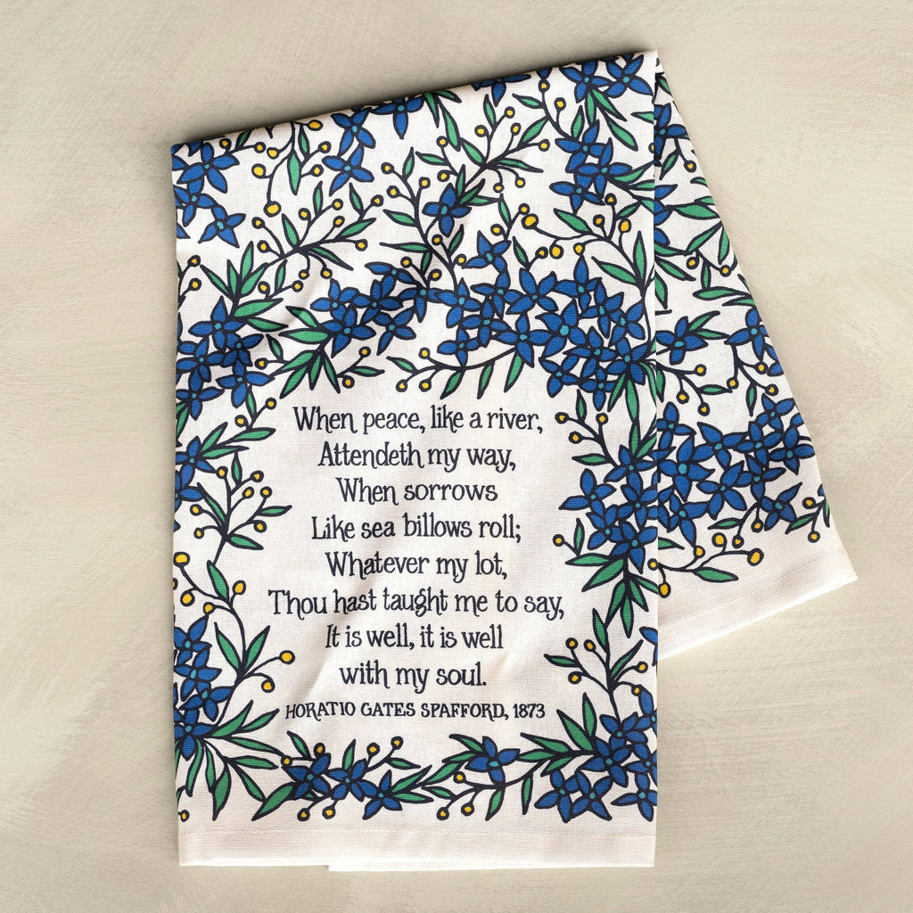 It Is Well Hymn Tea Towel Full Color