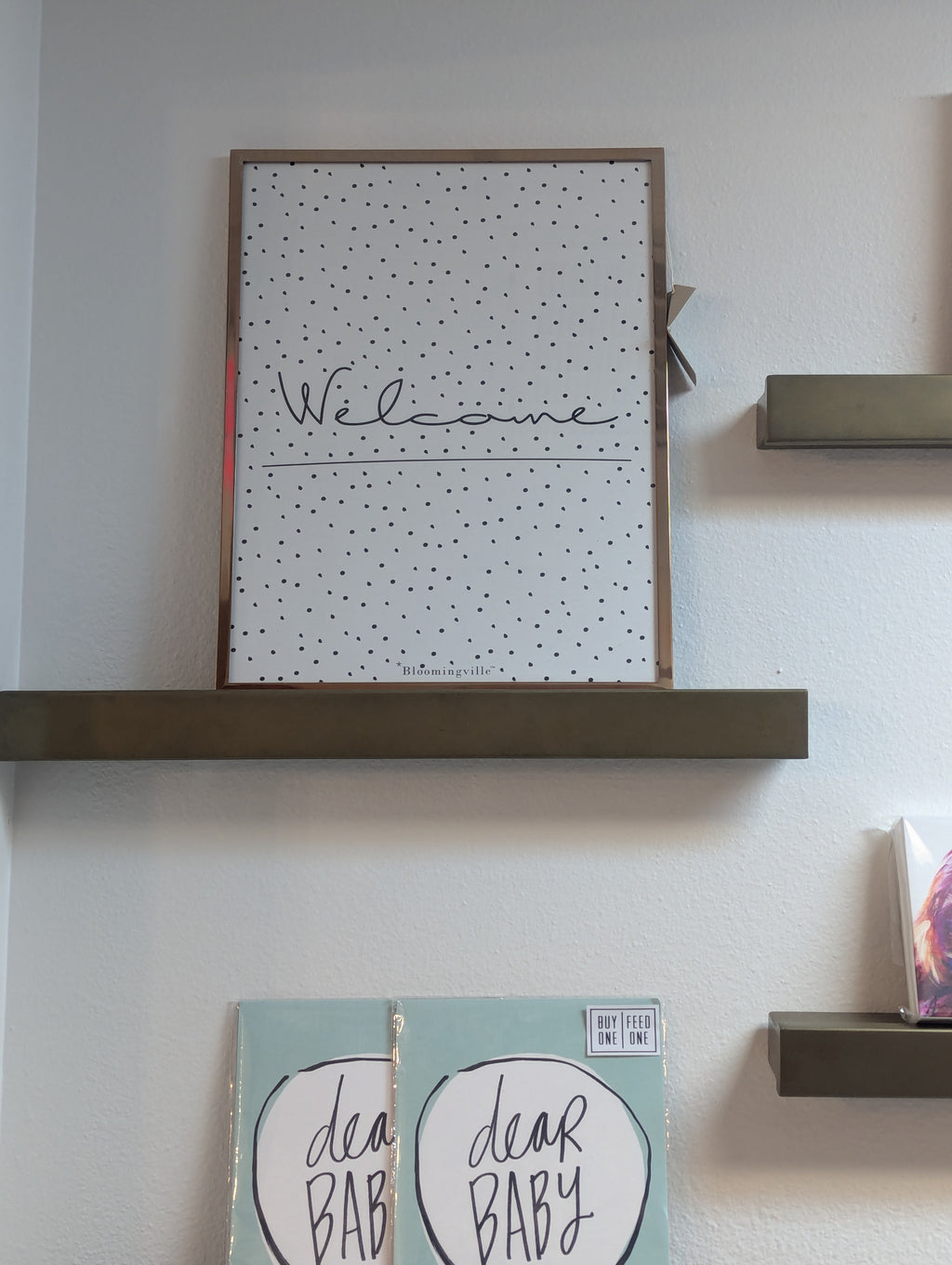 Welcome Metal Framed Glass Wall Decor
