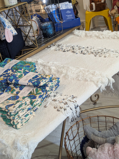 Berber Wares New Handira White Moroccan Wedding Blanket