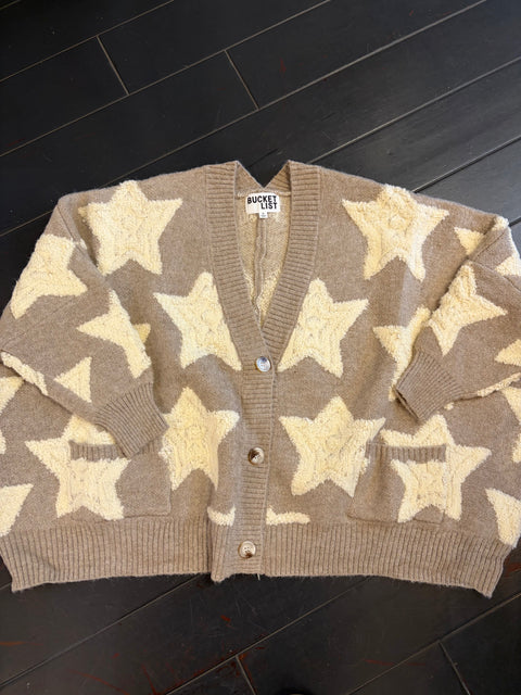 Oversized Star Cardigan
