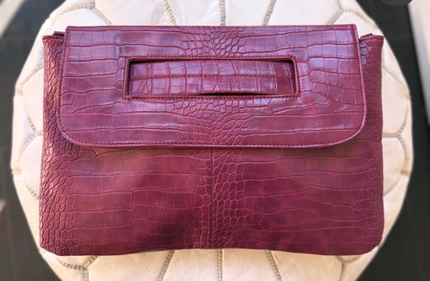 Faux Alligator Clutch