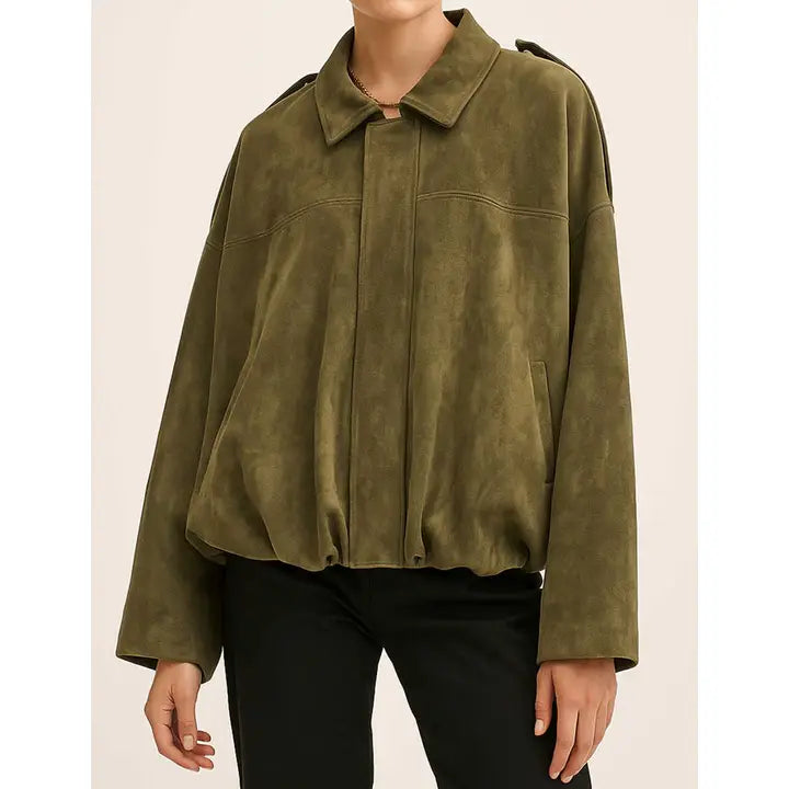 Olive Bomber Jacket