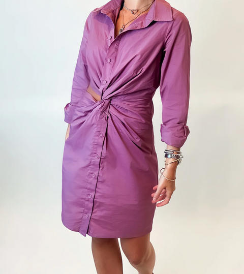 Allegra Twist Shirt Dress