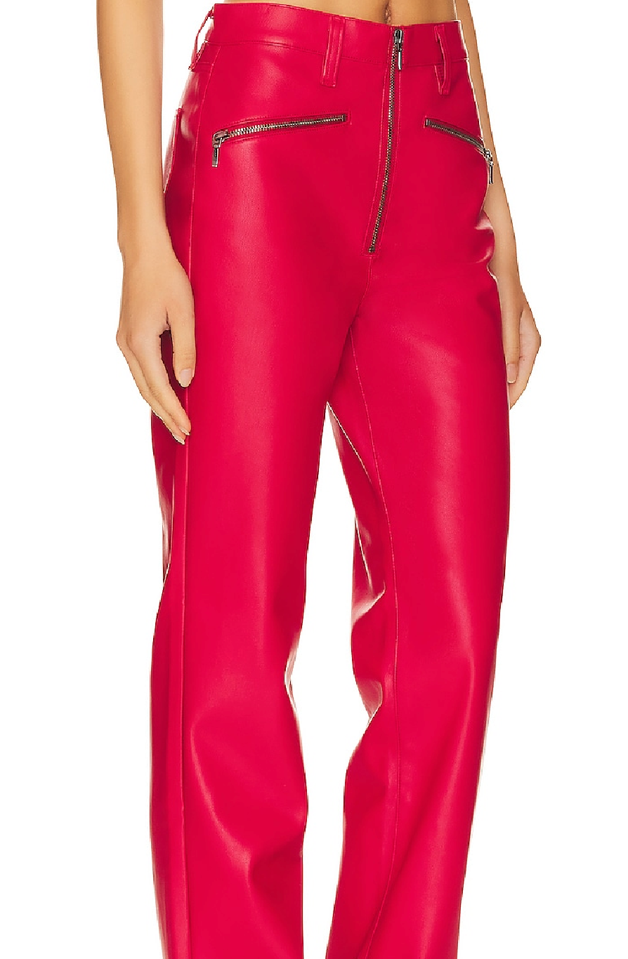 Cassie Exposed Zipper High Rise Straight