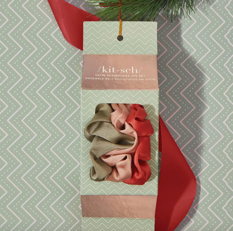 Holiday Satin Scrunchie Set