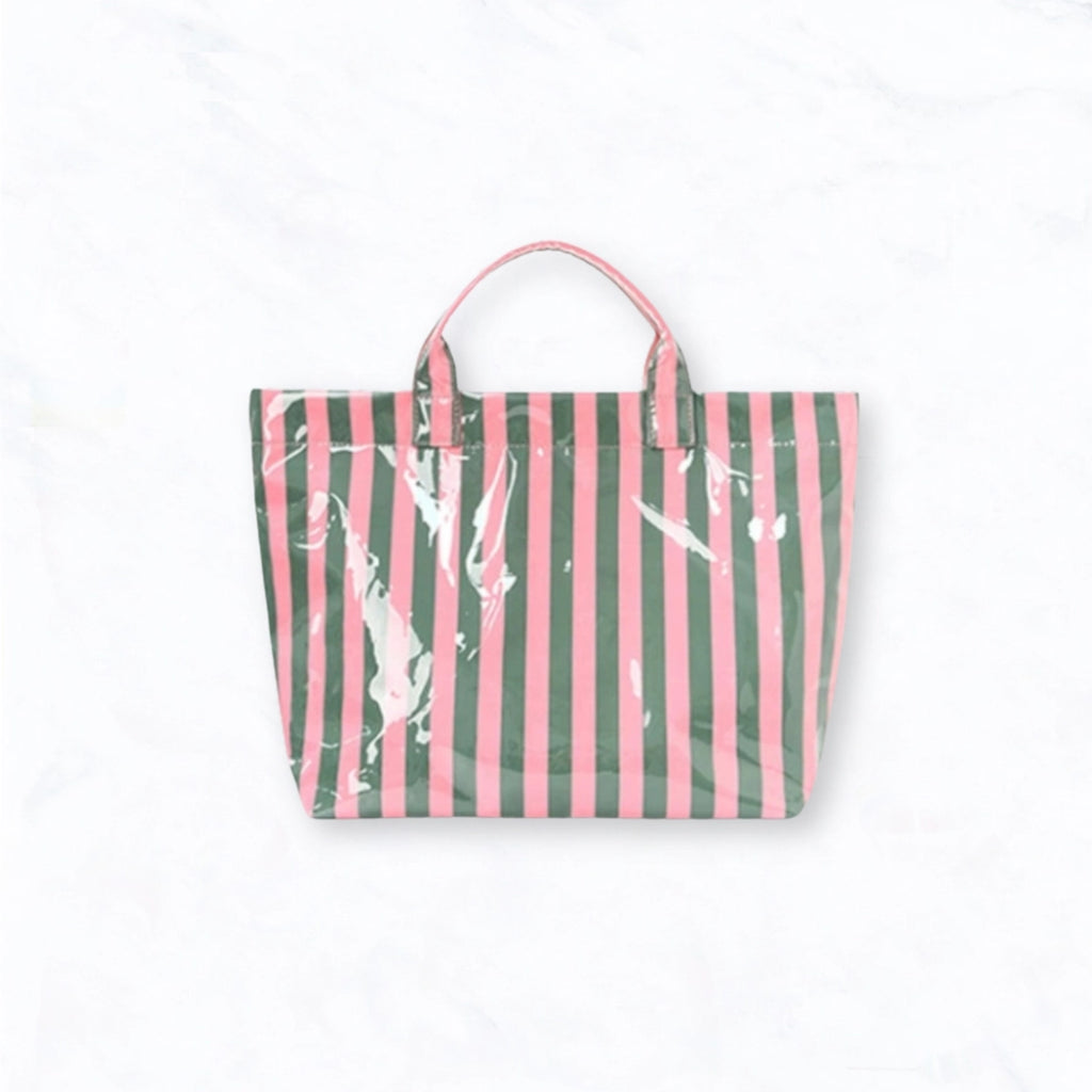 Waterproof Glossy Stripe Tote Bags