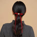 Holiday Velvet & Gemstone Bow Hair Clip