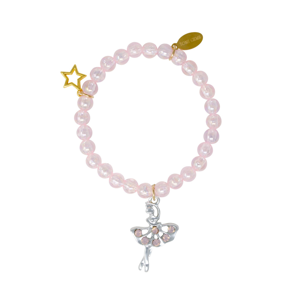 Pink & Purple Ballet Bead Bracelet Tower